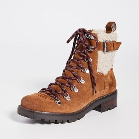 NIB Sam Edelman Brown Tenlee Hiker Winter Boots - Picture 2 of 16